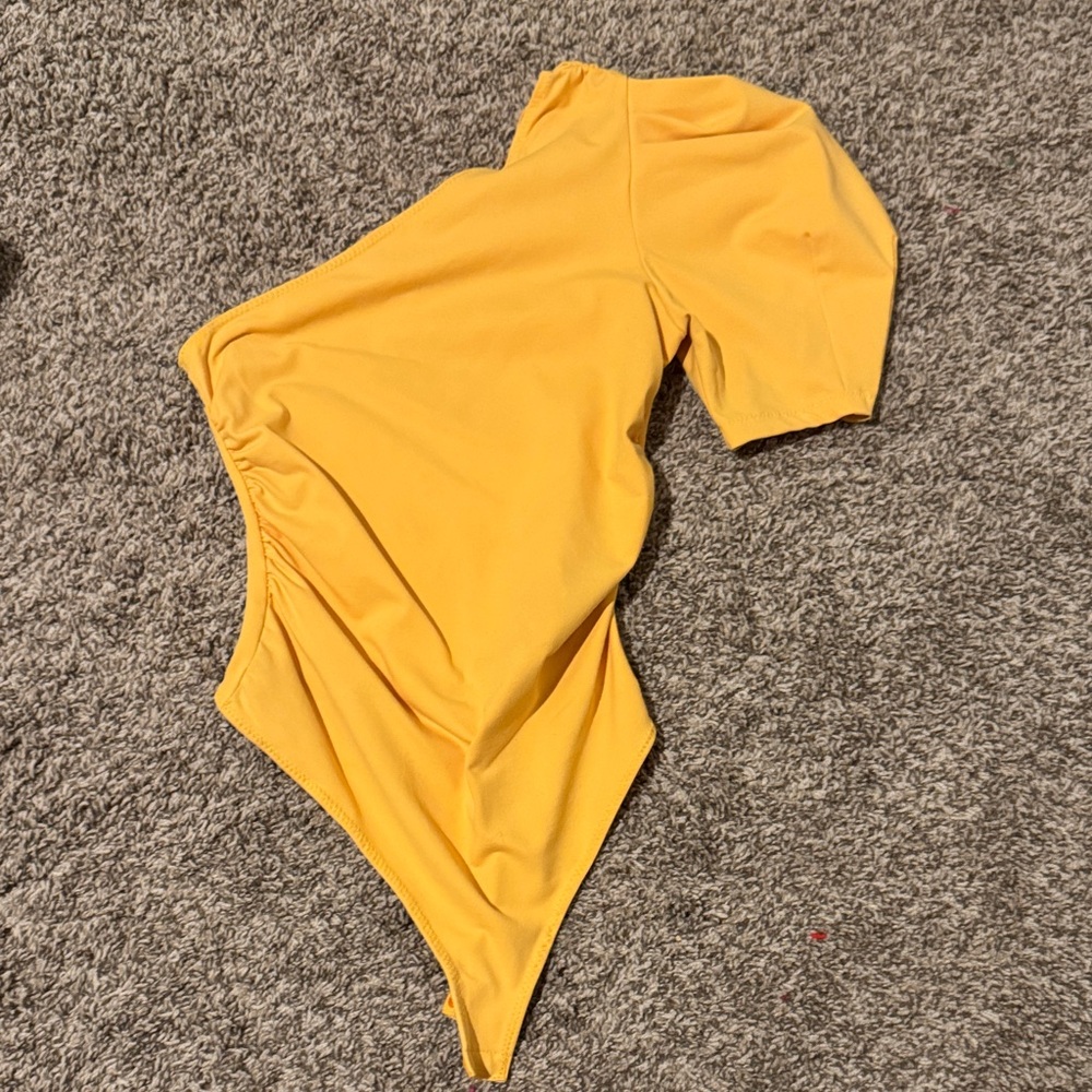 Free People Yellow Bodysuit